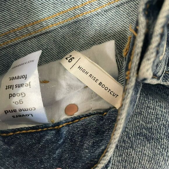 Pacsun Hi Rise Bootcut Jeans Flare Button Fly Retro Size 26 Pockets Medium Wash - Picture 5 of 10